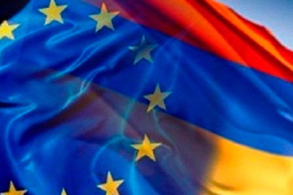 Armenian and EU Flags